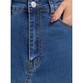 thumbnail image 5 of INSPIRE CHIC Women's Bodycon Fishtail Denim Skirt High Waisted Ruffled Knee Length Jean Skirt S Blue, 5 of 6