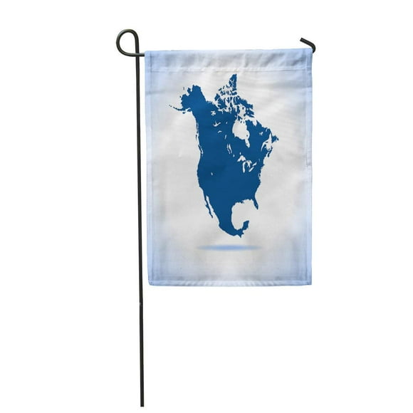 POGLIP Map North America Abstract Alaska Black Border Garden Flag Decorative Flag House Banner 28x40 inch