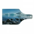 thumbnail image 1 of Ice Berg Cutting Board, Arctic Environment Floating Glacier Oceanic Outdoor Scene Winter Season, Decorative Tempered Glass Cutting and Serving Board, in 3 Sizes, by Ambesonne, 1 of 2
