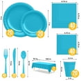 thumbnail image 2 of Caribbean Blue Party Tableware Kit for 20 Guests, 2 of 6