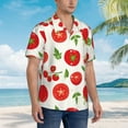 thumbnail image 5 of Disketp Hawaiian Shirts For Men,Fresh Red Tomato Print Mens Casual Short Sleeve Button Down Shirts Beach Shirt, 5 of 8