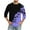 Purple, variant on Wancir Tie Dye Shirts Gradient Tshirt Mens 3/4 Length Tshirts Jersey Baseball Tshirts Crew Neck Casual Soft Regular Fit Tees