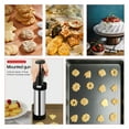 thumbnail image 5 of Cookie Press Kit Stainless Steel Spritz Cookie Press Baking Tool With 13 Discs 8 Icing Tips For Diy Biscuit Maker, 5 of 9