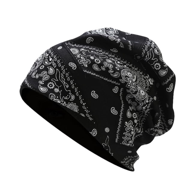 Gorro A La Moda Para Mujer Y Hombre, Gorro Cálido De Algodón Con Estampado De Flores De Anacardo, Sombrero De Cúpula De Cobertura Para Las Cuatro Estaciones matsuzay AP007035-02