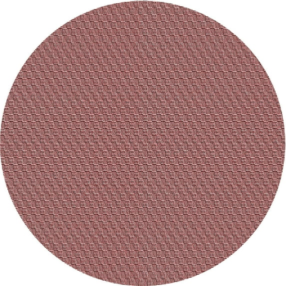 Ahgly Company Machine Washable Indoor Round Transitional Dusty Pink Area Rugs, 5' Round