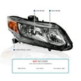 thumbnail image 3 of Spec-D Tuning Black Headlights Compatible with 2012-2015 Honda Civic Sedan, 2012-2013 Civic Coupe L+R Pair Head Light Lamp Assembly, 3 of 6