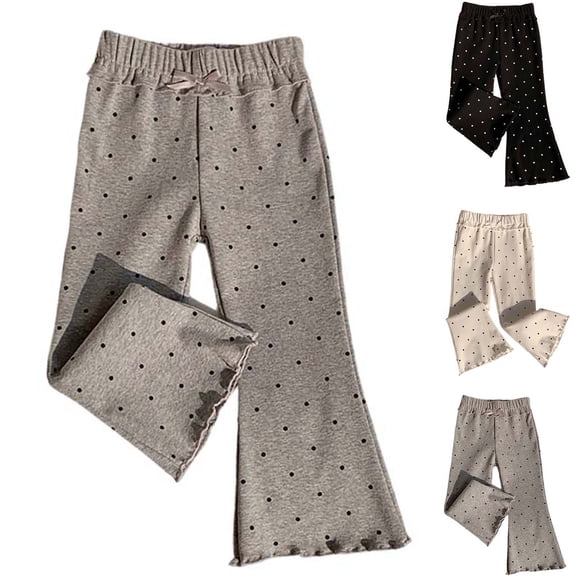 Antinious Children Girls Solid Loose Wide Leg Running Full Length Pants 8-9Y