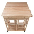thumbnail image 5 of Winsome Wood Suzanne 3-PC Space Saver Set, 2 Tuck-away Stools, Natural Finish, 5 of 8