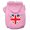 Light Pink, variant on Pet Dog Cat Hoodie Screen Printed, "British Flag Heart"