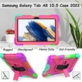 thumbnail image 3 of LTROP Samsung Galaxy Tab A8 10.5 inch Case 2022, Galaxy Tab A8 Case, Shockproof [Swivel Stand] [Hand Shoulder Strap] Kids Case for Samsung Galaxy Tab A8 10.5 2022 (SM-X200/X205/X207), Pink, 3 of 8