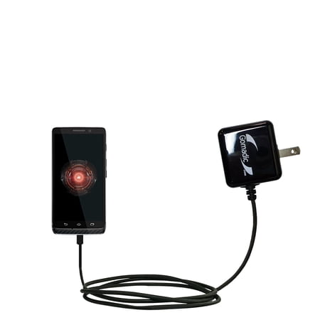 Gomadic Intelligent Compact AC Home Wall Charger suitable for the Motorola Droid Mini - High output power with a convenient, foldable plug design - Us