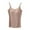 Khaki, variant on Teissuly Solid Color Camisole For Women With Chest Pads And Cups That Can Be Worn Externally