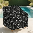 thumbnail image 2 of Renewold Waterproof Outdoor Chair Covers Windproof Lounge Deep Seat Covers Funiture Covering Halloween Decor for Stackable Furniture Seating, 29"W x 33"D x 36"H, Bat Moon Star Spider Web Print, 2 of 7