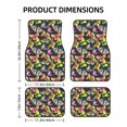 thumbnail image 2 of Cauagu Butterfly Wild Insect Pattern Car Floor Mat Set of 4,Car Carpet Mats Car Mats with Anti-Slip Backing & Driver Heel Pad Universal Fit for Cars/Trucks/SUV/Vans, 2 of 6