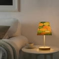 thumbnail image 6 of WOBOGO The Pattern Of Orange and Lime Slices Table Lamps Bedroom 3-Speed Dimmable Farm Style with Fabric Shade for Reading and Home Office, 6 of 8