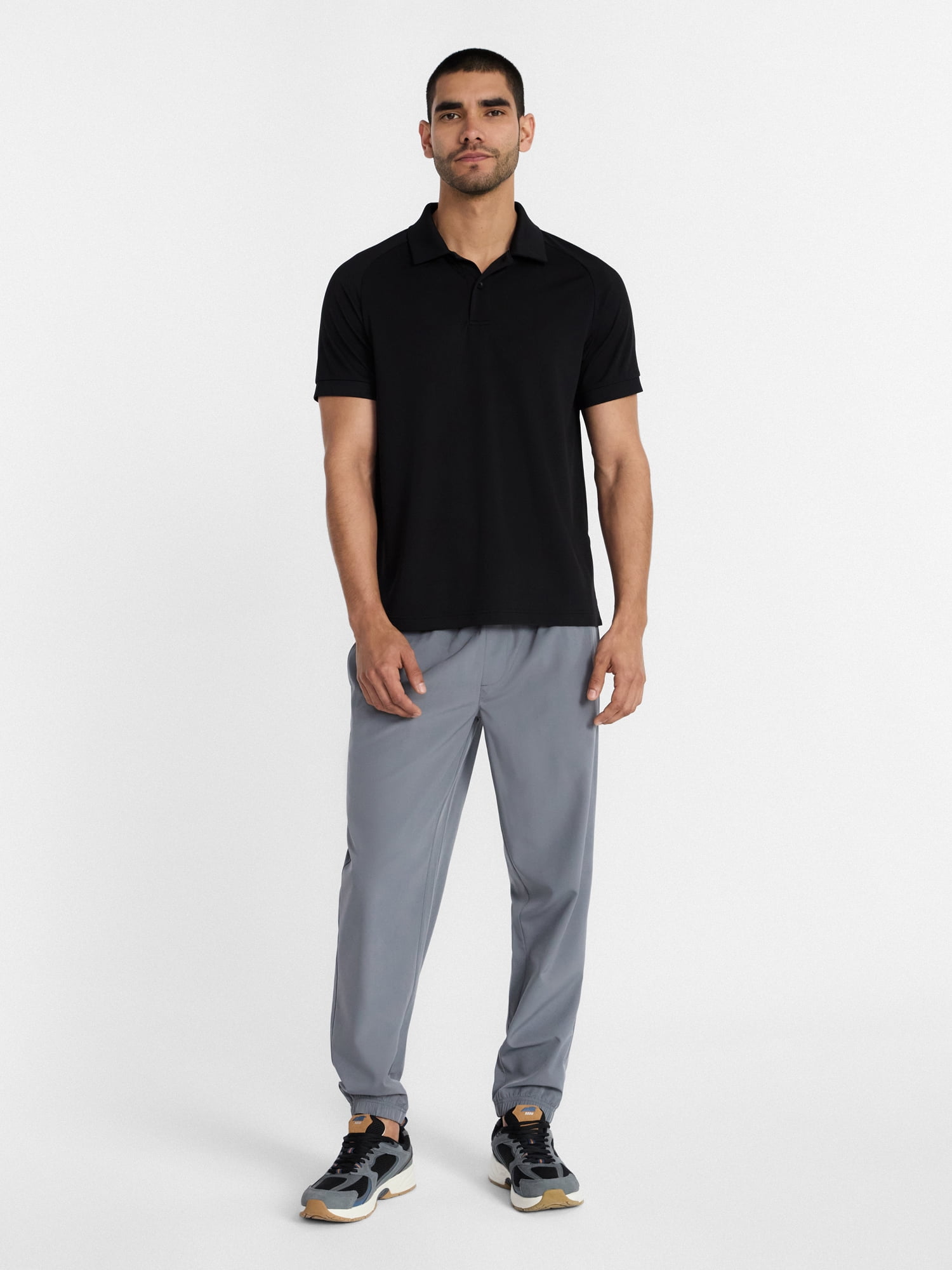 Athletic Works Men's and Big and Tall Men's Active Mesh Polo Shirt, Size XS-5XL