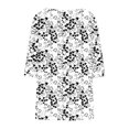 thumbnail image 6 of JTZGDY Plus Size Women 3/4 Sleeve Tunic Tops Casual Summer Tie Dye Floral Printed Ruched Pleated Crewneck Graphic T-Shirts Loose Flowy Comfy Work Business Tees Blouse White#04 L, 6 of 7