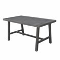 thumbnail image 1 of homeroots outdoor 390032 Dark Grey Dining Table with Leg Support, 1 of 1