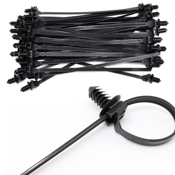 100 Pack Cable Zip Ties 8" Black Multi-Purpose Self-Locking Nylon Cable Cord Management, Plastic Wire Ties for Home,Office,Garden,Workshop