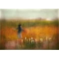 thumbnail image 2 of Dou, Shenshen 32x24 White Modern Wood Framed Museum Art Print Titled - A Girl And Bear Grass, 2 of 4
