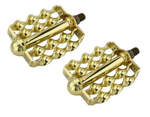 gold bike pedals