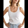 thumbnail image 1 of Camisetas Sin Mangas para Mujer, de Punto, con Cuello en U, Básicas e Informales de Verano. XL, 1 of 9