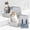 2PK-Light Grey, variant on Stainless Steel Cat Litter Box with High Sides Lid, Extra Large XL for Big Cats