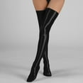 thumbnail image 2 of Skpblutn High Waist Tights Stockings For Women Shiny Silk Slippery High Elastic Shiny Thigh Leather Socks Adult Socks Comfortable Pantyhose Warm Pants Black, 2 of 6