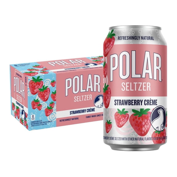 Polar Strawberry Creme Seltzer 12 fl oz 8 PACK