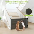 thumbnail image 2 of Vomeast Retractable Gates,Extends up to 71in Wide Baby Safety Gates Dog Gate for Doorways Stairs Hallways(Black), 2 of 8