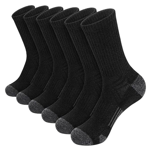Calcetines Prolriy para hombre, de baloncesto, cortos, de color liso, 5 unidades, color negro