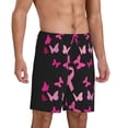 thumbnail image 2 of Vsdgher Breast Cancer Print Men's Pajama Shorts Lounge Bottoms Sleep Shorts Elastic Waist Lightweight PJ Shorts with Pockets-Large, 2 of 6