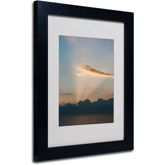 Trademark Fine Art "Inspiration Sunset" Canvas Art by Kurt Shaffer, Black Frame