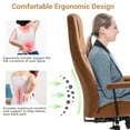 Ergonomic Leather Office Chair, High Back Home Office Chair, Mid