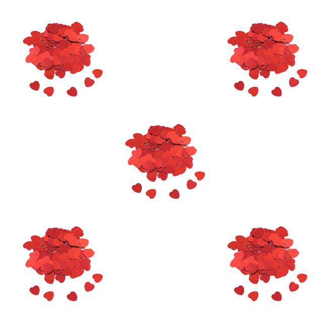Ounissouiy Recortes de papel Hermoso accesorio de boda Material plástico Confeti Buen brillo Scramble Surtido Forma resistente para Red15mm Type2 NO2