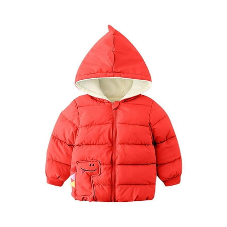 

Juebong Valentine s Day Deals Cute Baby Girls Jacket Kids Boys Light Down Coats With Ear Hoodie Girl Clothes Children s Clothing For Boys Coat Red 3-4 Years