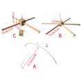 thumbnail image 3 of Wood Crib Mobile Frame Stroller Bar Rattle Wind Chime Holder Hanging Arm for Baby Boys Girls Crib Accessories Decors, 3 of 13