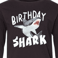 thumbnail image 4 of Inktastic Birthday Shark Long Sleeve Youth T-Shirt, 4 of 5