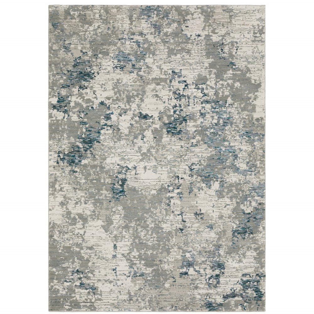 8 x 10 ft. Blue Beige & Teal Abstract Power Loom Stain Resistant Rectangle  Area Rug - Walmart.com