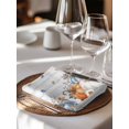 thumbnail image 6 of Thanksgiving Pumpkin Cloth Napkins Set of 6 Reusable Dinner Napkins, Fall Maple Leaf Daisy Wooden Grain Cocktail Napkin Washable Table Napkins for Wedding/Holiday Party/Baby Shower 20"x20", 6 of 7