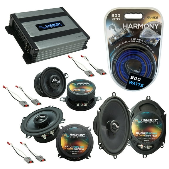 Fits Ford Mustang 1986-1993 Factory Upgrade Harmony Premium Speakers & HA-A400.4