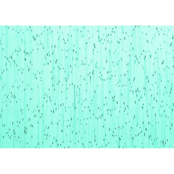 Ahgly Company Machine Washable Indoor Rectangle Solid Turquoise Blue Modern Area Rugs, 2' x 5'