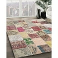 thumbnail image 2 of Ahgly Company Indoor Square Contemporary Dark Almond Brown Patchwork Area Rugs, 8' Square, 2 of 6