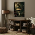 thumbnail image 6 of Dark Moody Wall Art Small Bird Perched on a Botanical Mushroom Poster Print Forestcore Dark Academia Room Decor Aesthetic Retro Cottagecore Artwork Painting for Living Room Unframed8x10inch, 6 of 14