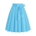 thumbnail image 3 of Zshosam Women's High Waist A-Line Pockets Skirt Skater Flared Midi Skirt Vinage Skirt(BU1,XL), 3 of 4