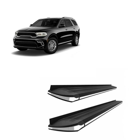 Black Horse Exceed Running Boards Black Compatible with 2011-2025 Dodge Durango (Excl. R/T, GT, GT Plus and SRT,Hell cat Models)-EX-DGDU