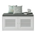 Sturdis Shoe Storage Bench with Cushion White