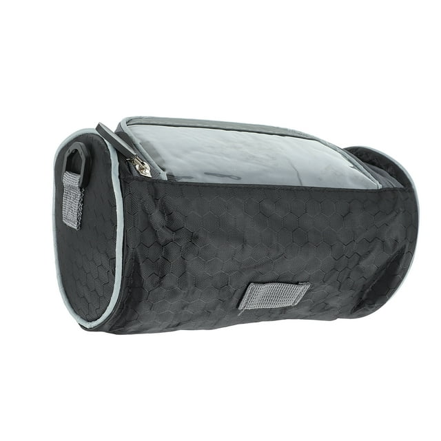 Bike Handlebar Bag, Large Capacity Waterproof Cycling Front Storage Bag Handlebar Bag Bike Front Bag with Detachable Shoulder Strap for Mobile Phone Navigation