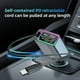 thumbnail image 3 of Bluetooth Car Charger FM Transmitter Fast Charging Adapter with PD 30W Extendable Type-C Cable for Various Devices, 3 of 5