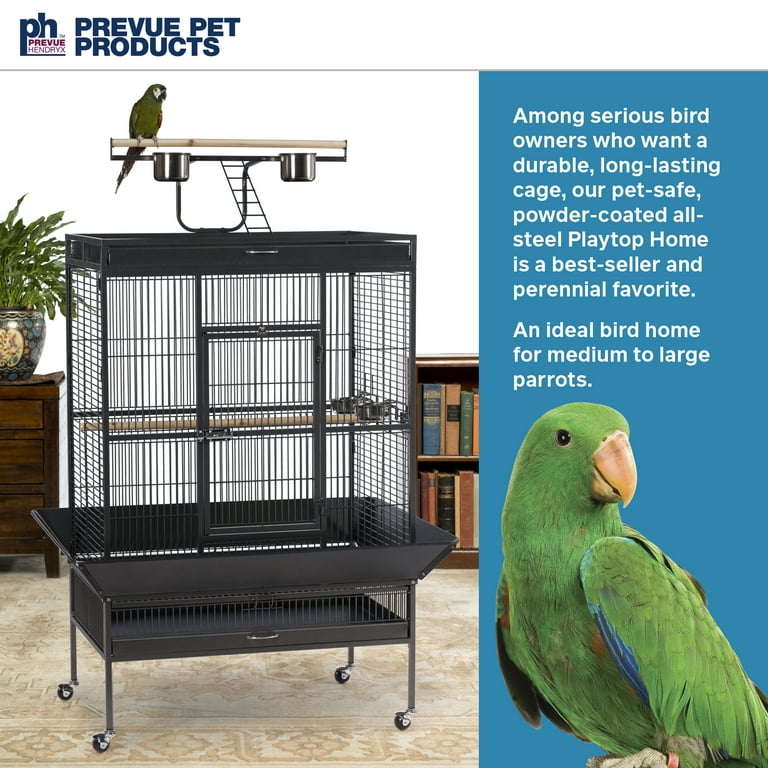 Prevue Hendryx 124BLK Pet Products Madison Bird Cage, Hammertone Black –  KOL PET